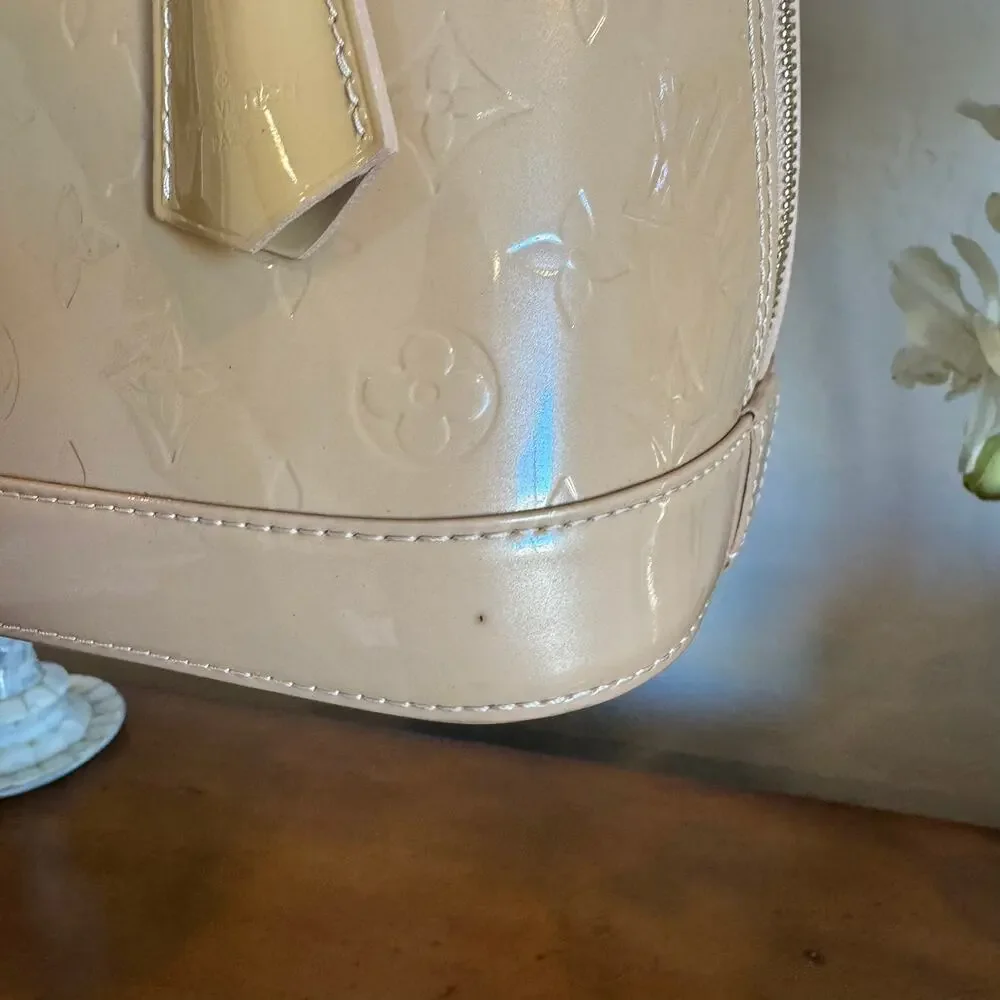 Vintage Louis Vuitton Vernis Alma Handbag Monogram Patent Leather - Picture 9 of 16